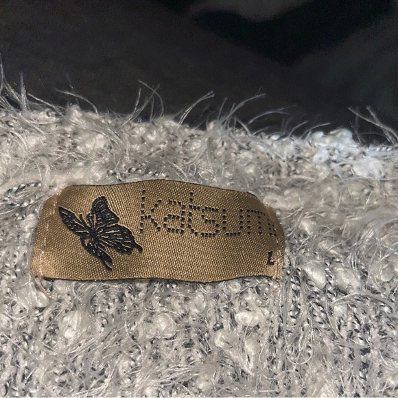 Anthropologie Katsumi Eyelash Knit Sweater Textured Fuzzy Pullover Soft Grunge - Picture 4 of 5